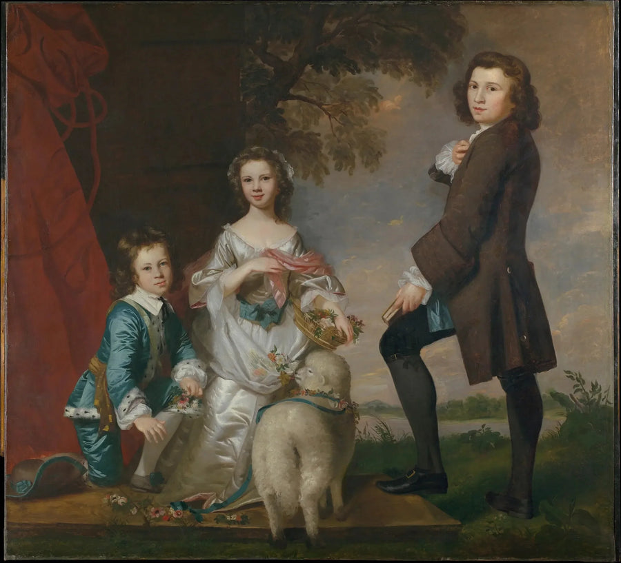 โธมัส (1740–1825) และ มาร์ธา นีท (1741–หลัง 1795) กับผู้ดูแลของเขา โธมัส นีดแฮม - โจชัว เรย์โนลด์ส