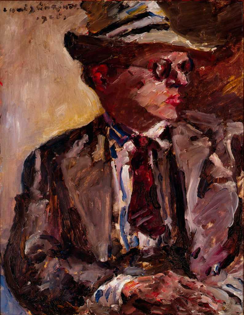 Thomas Corinth avec un chapeau de paille - Lovis Corinth