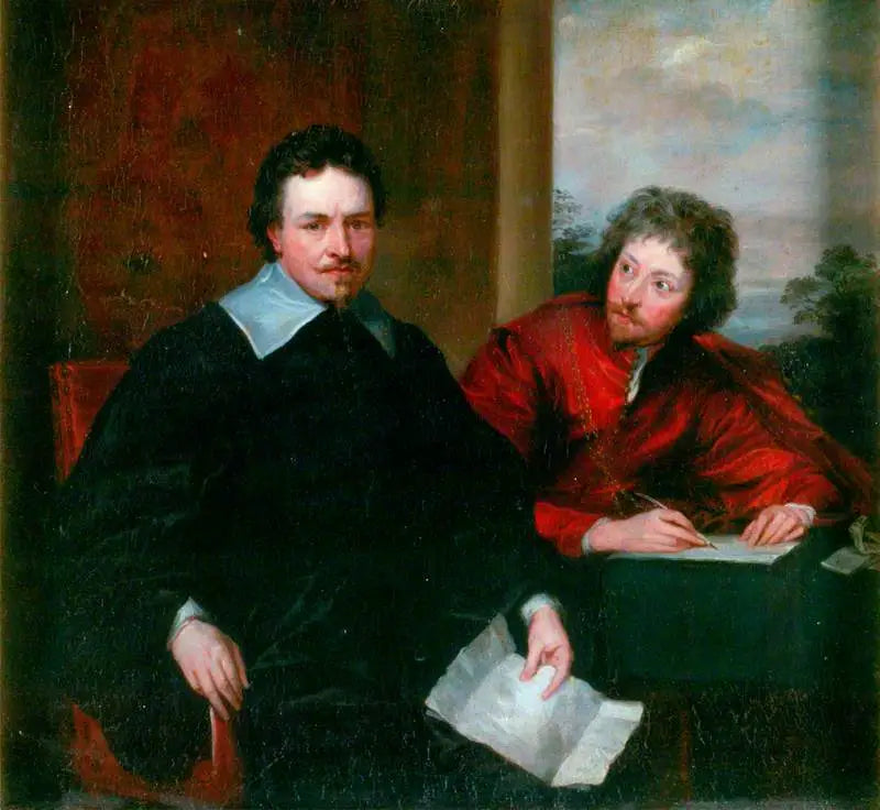 Thomas Wentworth (1593–1641), 1er comte de Strafford, et son secrétaire Sir Philip Mainwaring (1589–1661) - Antoine van Dyck image 1 reproduction réalisée par Alpha Reproduction