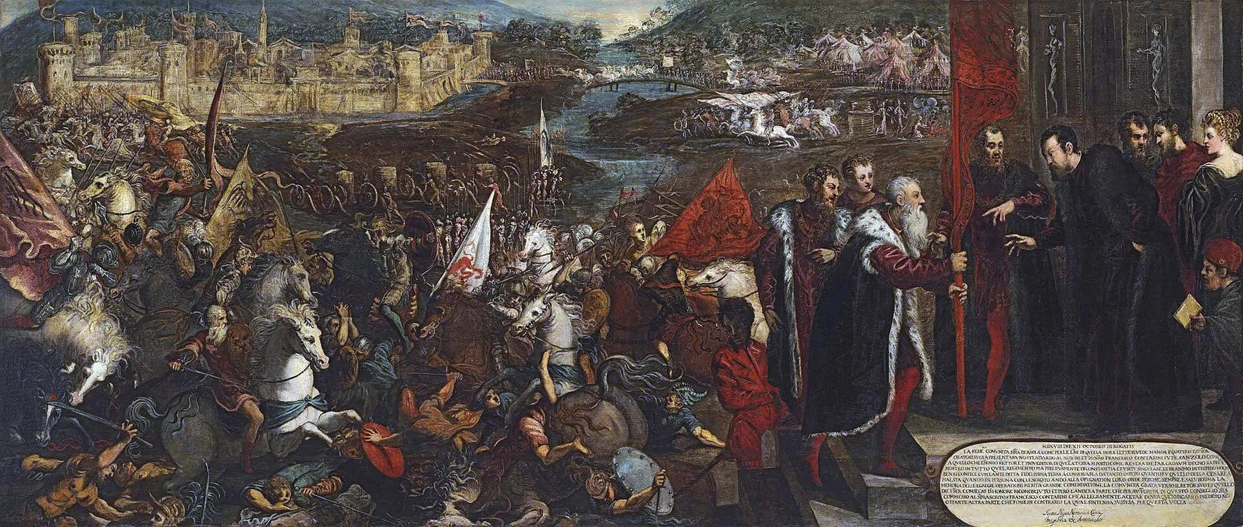 Le Siège d'Asola, peinture de Le Tintoret