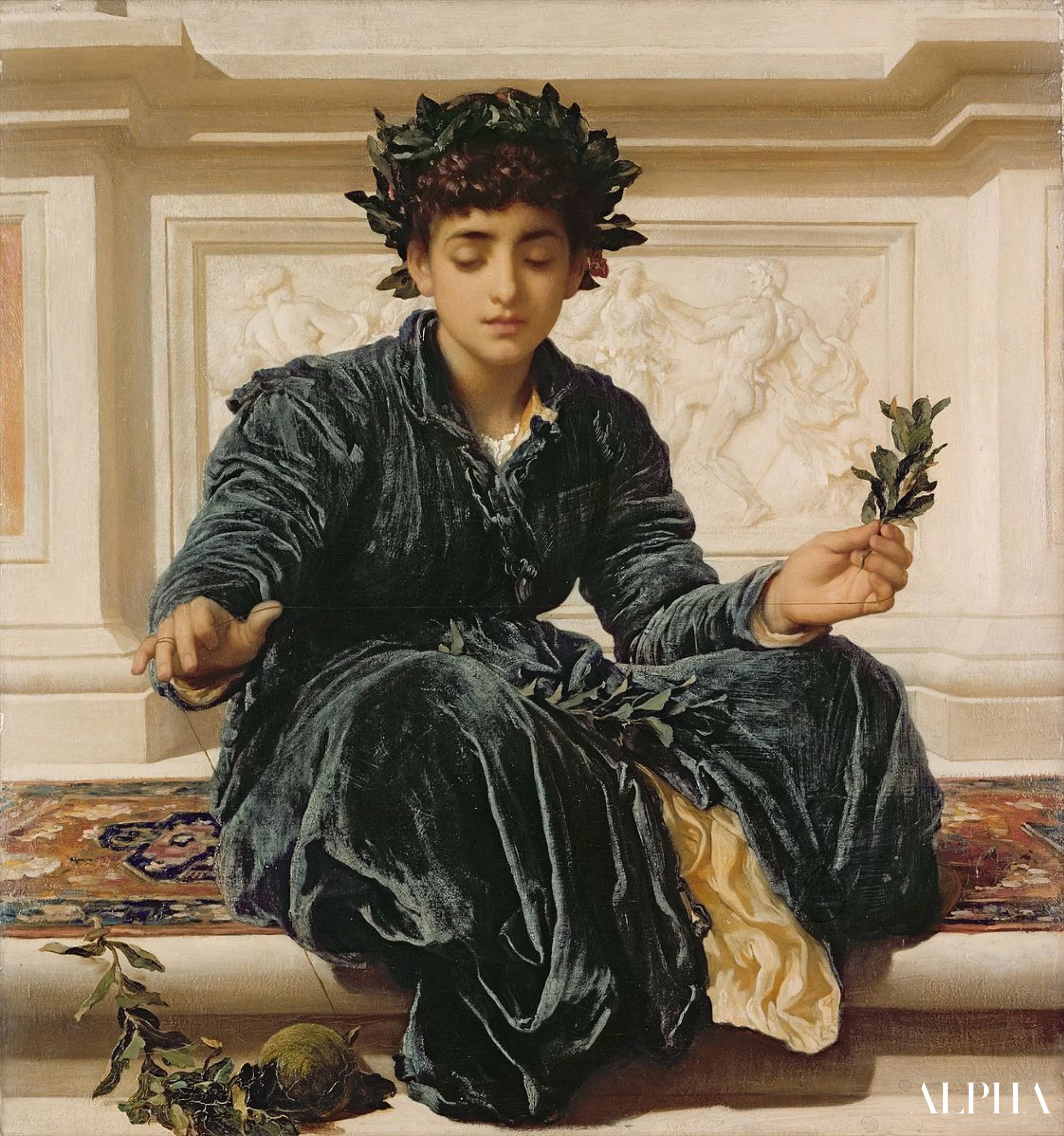 Weaving the Crown - Frederic Leighton Reproductions of Paintings in Oil