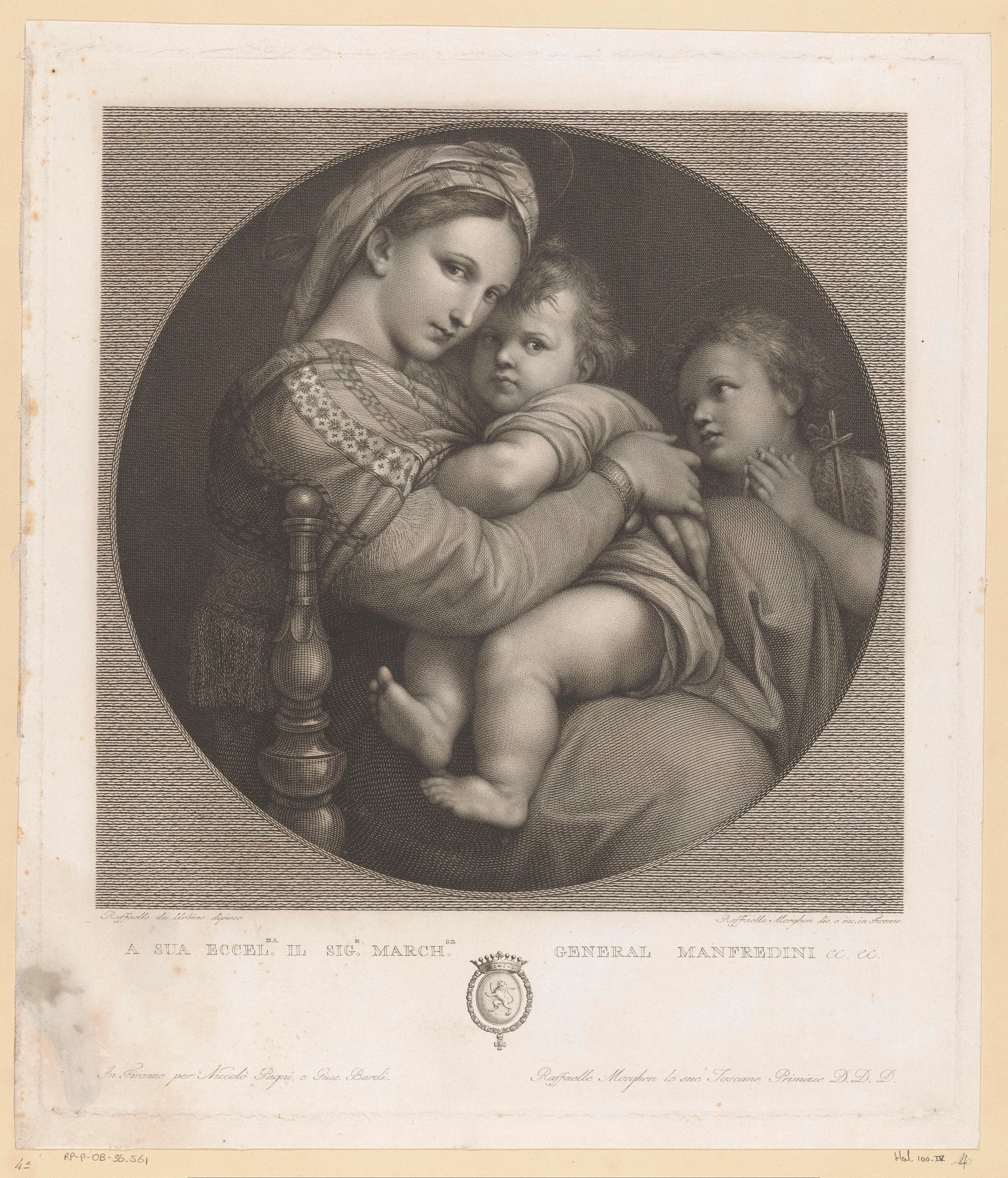 Vierge à l'Enfant (Madonna della Seggiola) - Raphaël Sanzio - Réproduction huile sur toile
