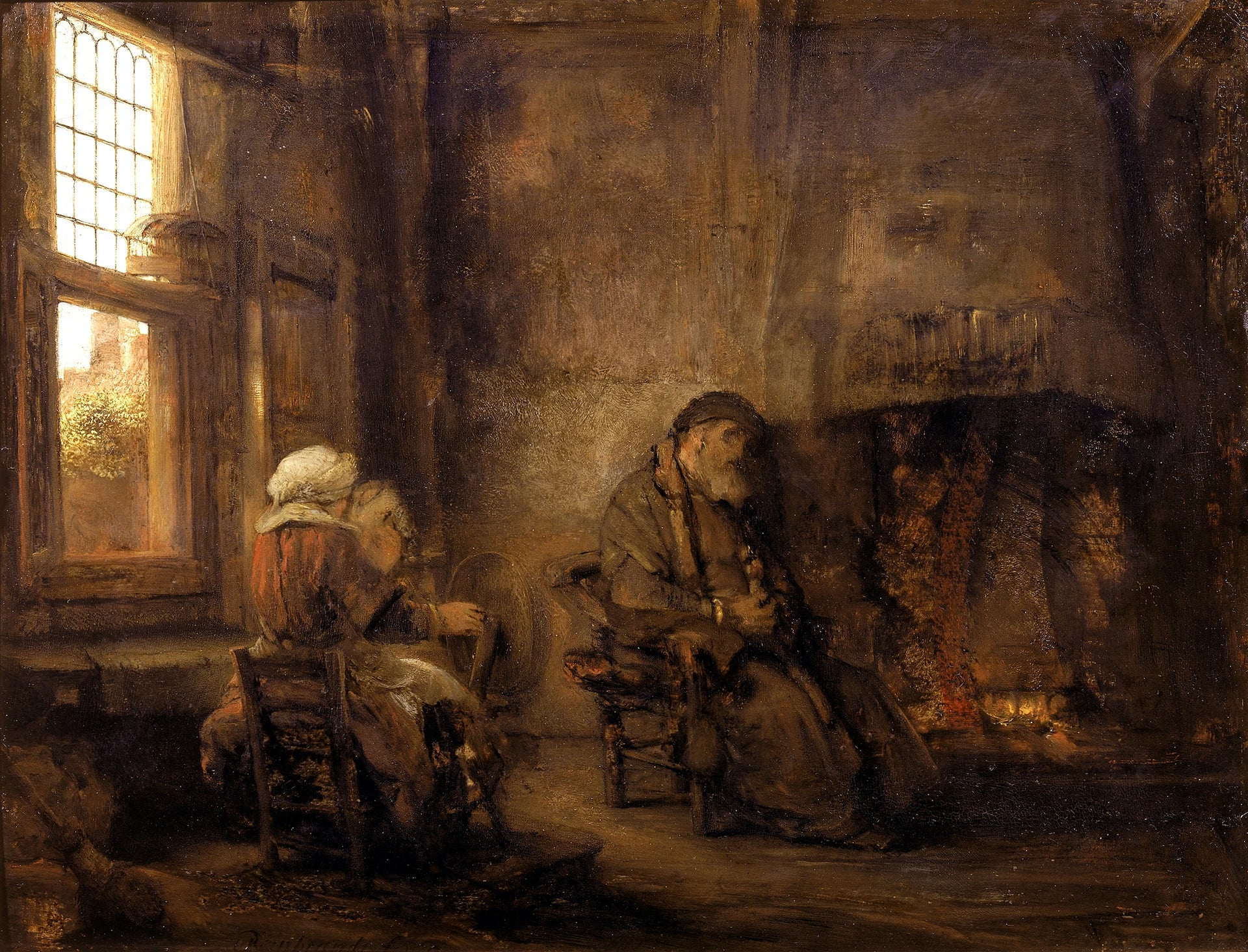 Tobie et Anne dans leur intérieur — Rembrandt