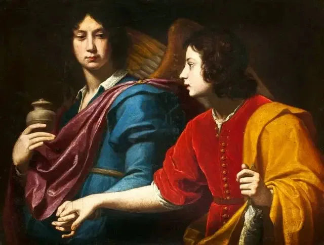 Tobie et l'archange Raphaël. - Lorenzo Lippi image 1 copie de tableau peinte à la main