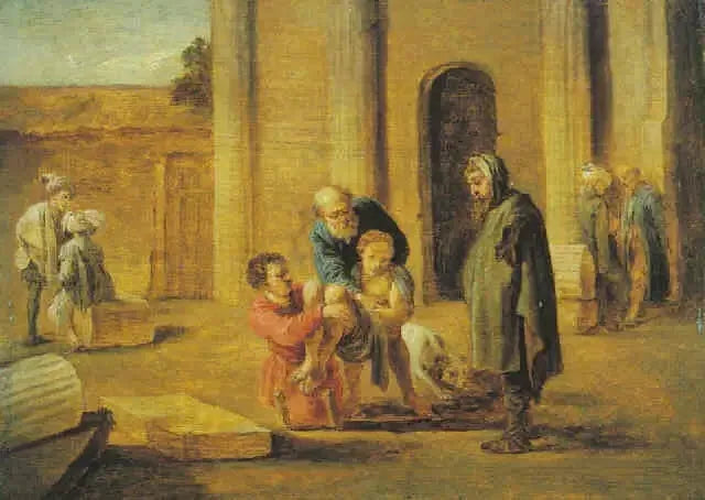 โทบี้และชาวอิสราเอลที่ตาย (อ้างอิงจาก Domenico Fetti) - David Teniers le Jeune