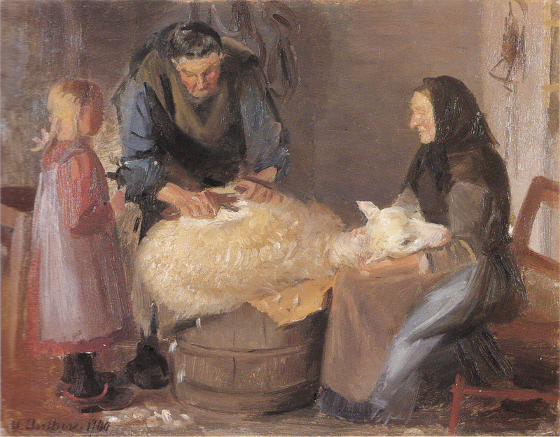 วัวแกะ - Anna Ancher