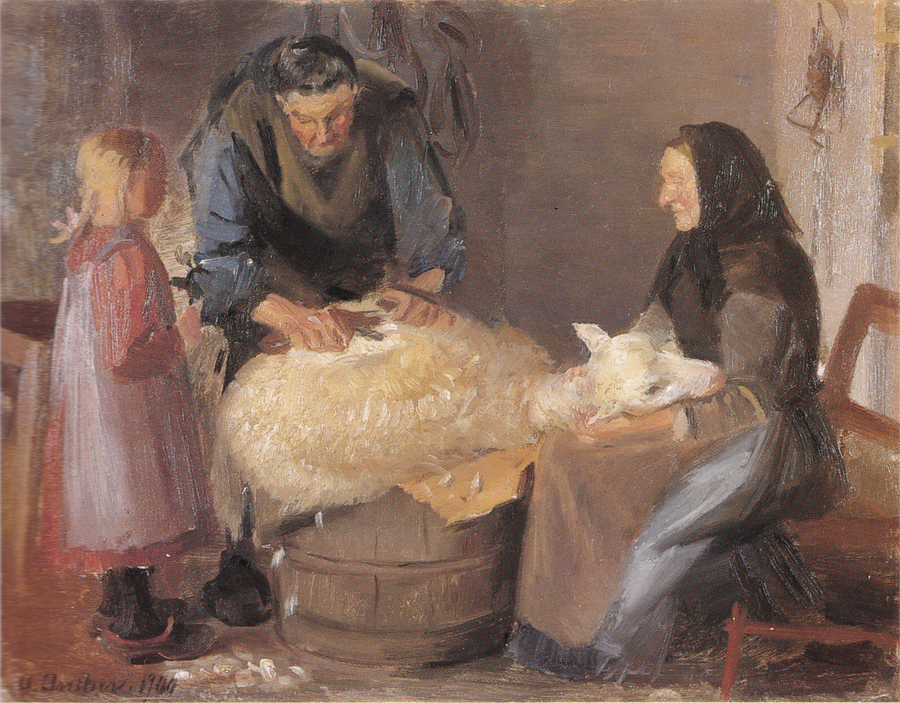 วัวแกะ - Anna Ancher