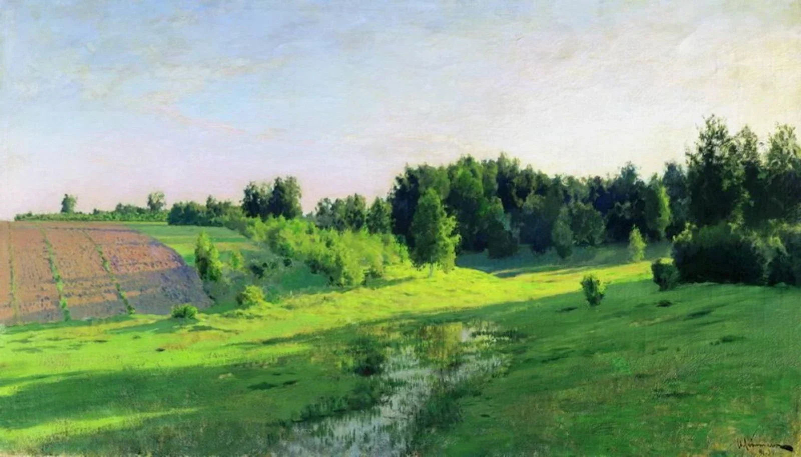 Ombres du soir, peinture de Isaac Levitan
