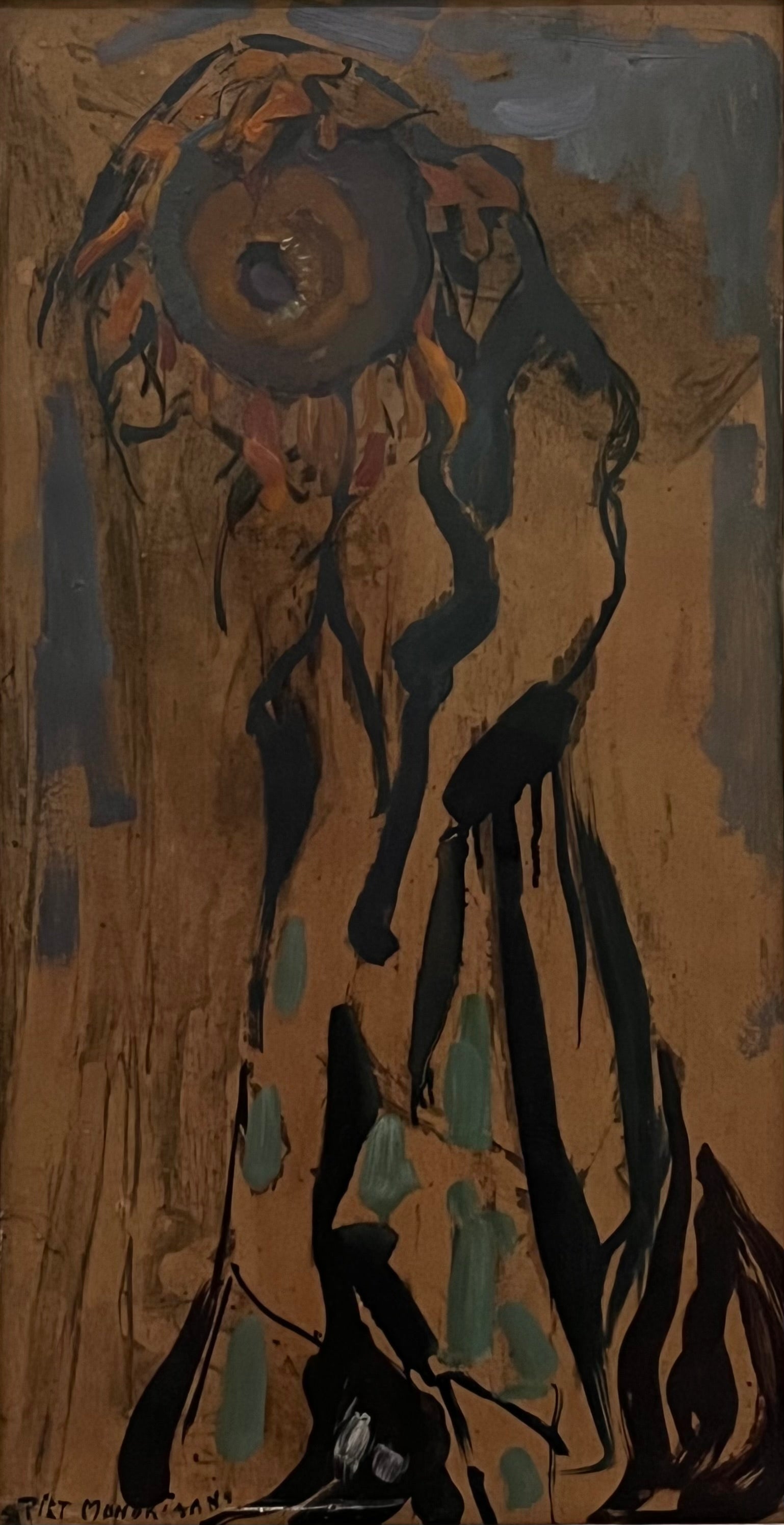 Tournesol mourant II, 1908 de Piet Mondrian, reproduction du tableau