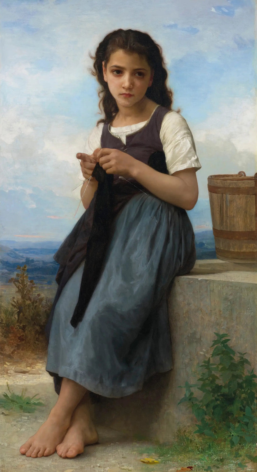 Tricoteuse - Bouguereau image 1 reproduction artisanale de tableau