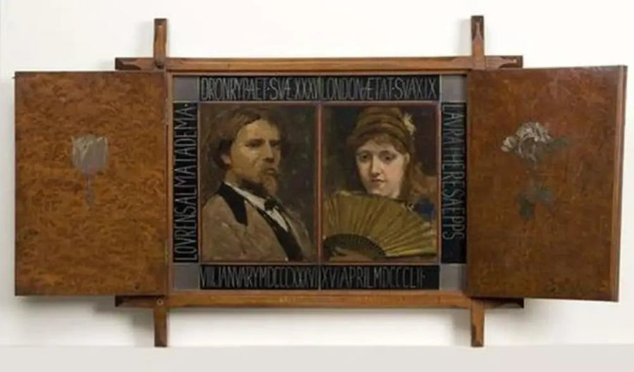 ภาพสามส่วนพร้อมภาพเหมือนของจิตรกร Lawrence Alma Tadema และภรรยาคนที่สอง - Lawrence Alma-Tadema