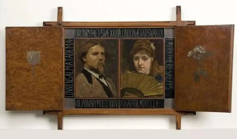 ภาพสามส่วนพร้อมภาพเหมือนของจิตรกร Lawrence Alma Tadema และภรรยาคนที่สอง - Lawrence Alma-Tadema
