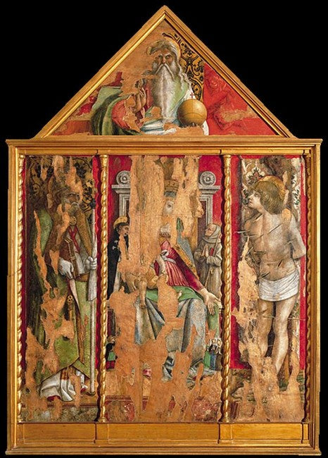 Triptyque - Carlo Crivelli image 1 reproduction artisanale de tableau