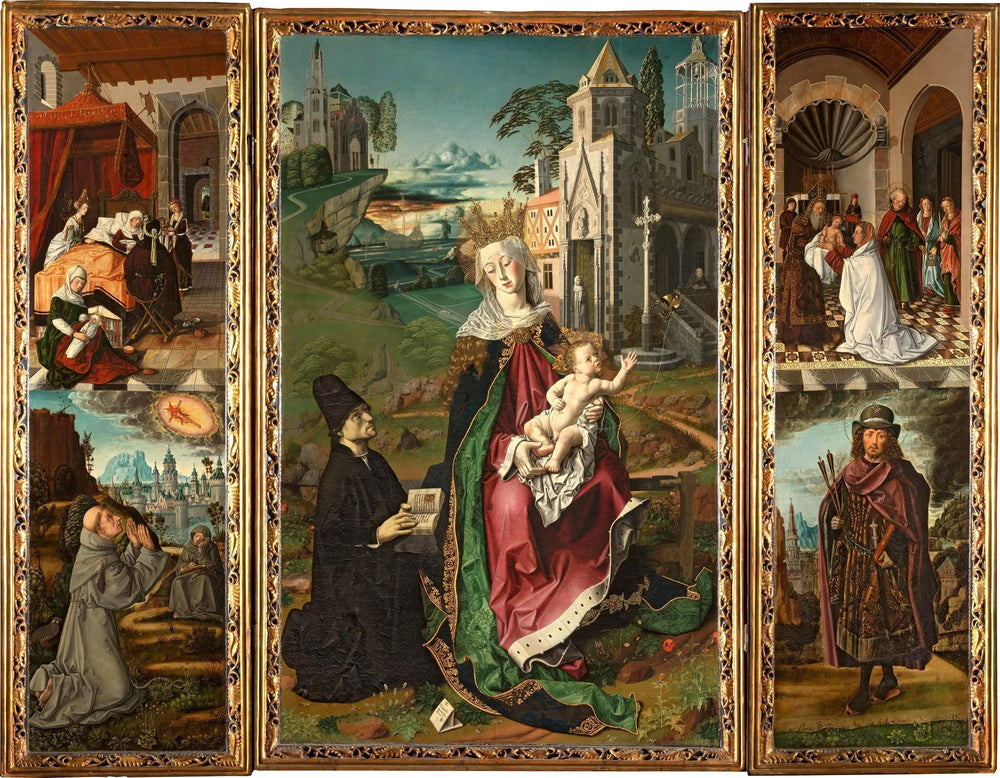 Triptyque de la Vierge de Montserrat - Bartolomé Bermejo image 1 tableau peint à l’huile sur toile