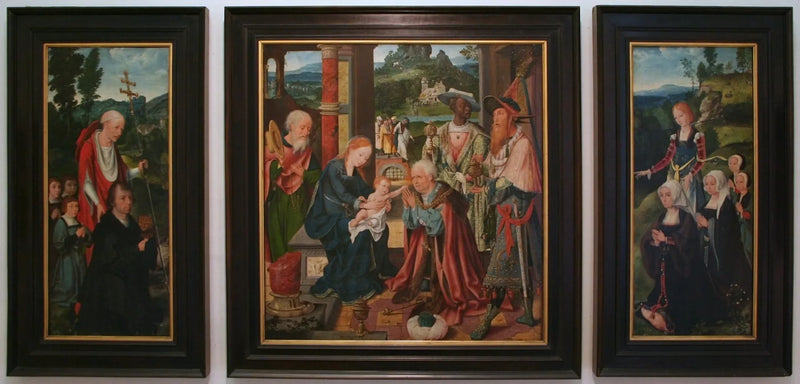 ภาพสามภาพแสดงการนมัสการของพระราชาแม่มด - Joos van Cleve