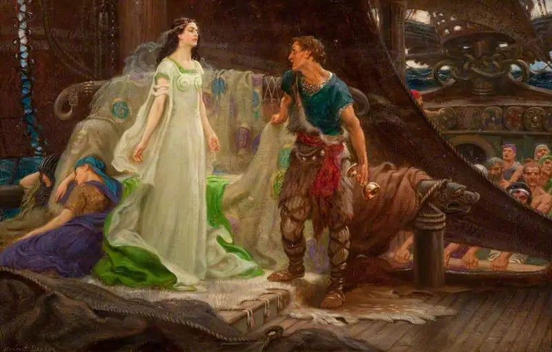 Tristan et Iseult - Herbert Draper image 1 copie peinte à la main à l’huile