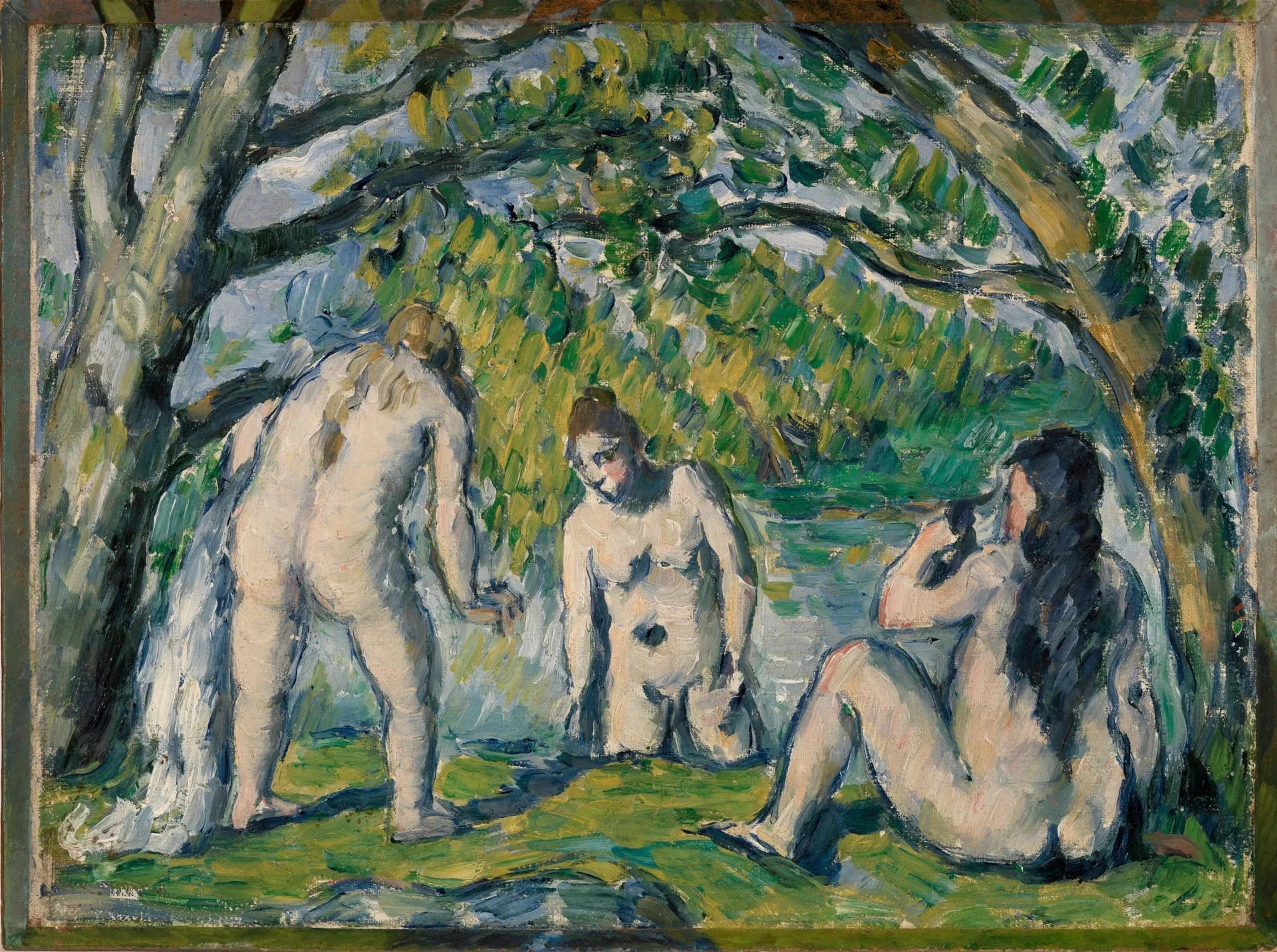 Trois baigneuses - Paul Cézanne image 1 reproduction artisanale de tableau