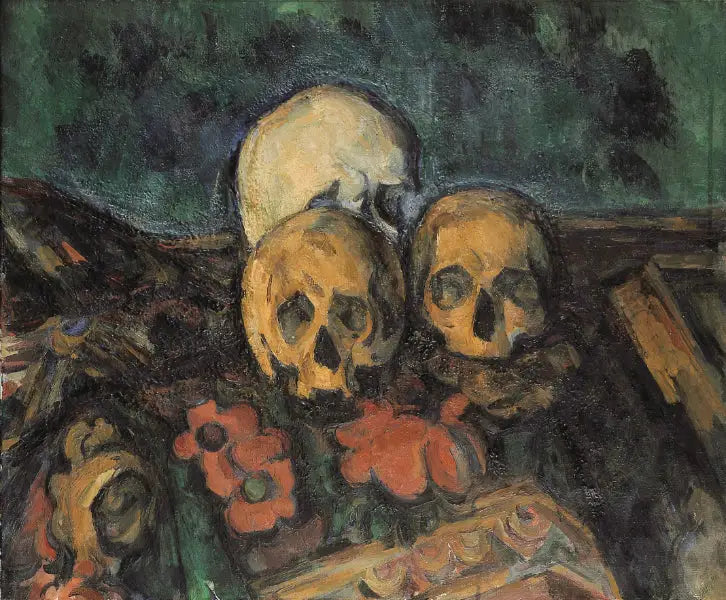 กระโหลกสามใบบนพรมตะวันออก - Paul Cézanne