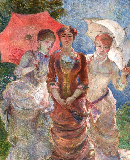 Trois Femmes aux ombrelles - Marie Bracquemond image 1 reproduction artisanale de tableau