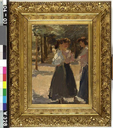 Trois femmes sur une avenue - Isaac Israëls image 1 reproduction de peinture à l’huile
