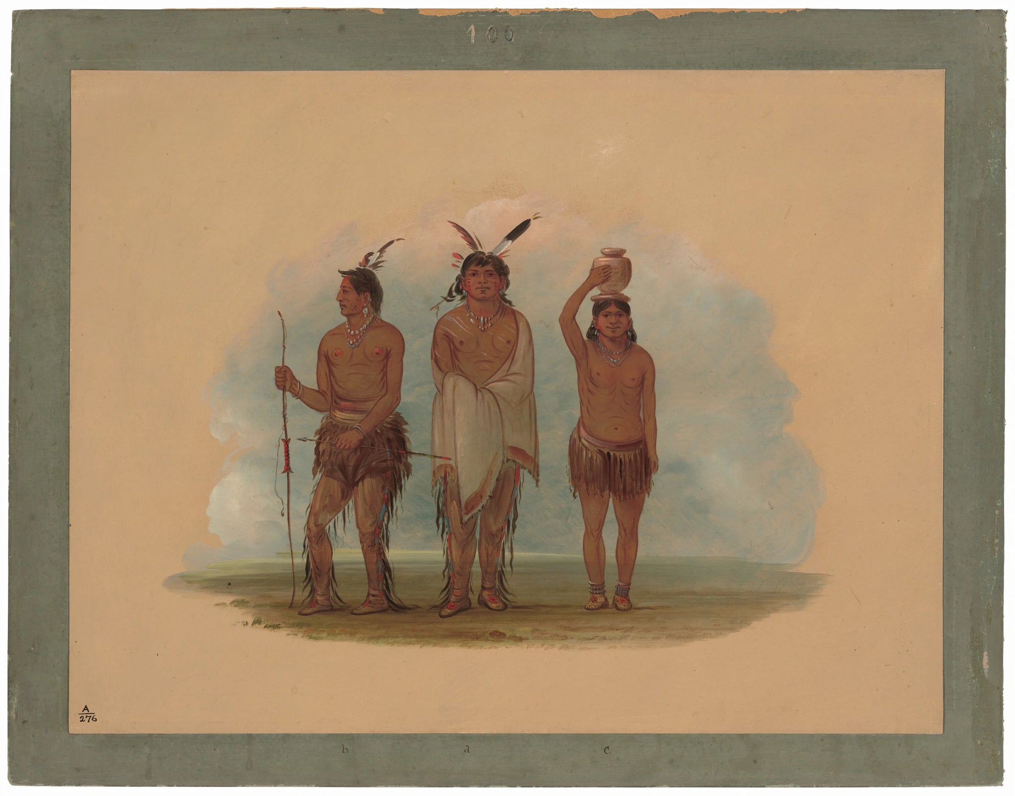 Trois Indiens Walla Walla - George Catlin