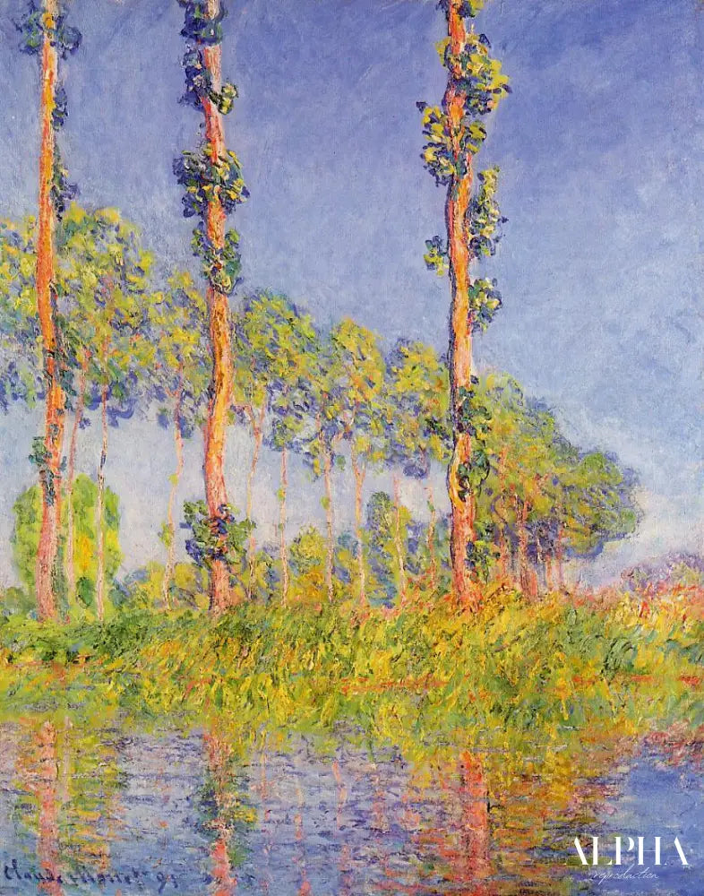 Trois Peupliers, effet d'automne - Claude Monet - Reproductions de tableaux et peintures haut de gamme