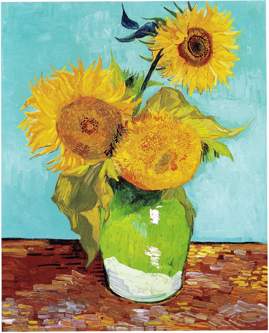 ดอกทานตะวันสามดอกในแจกัน - Vincent van Gogh