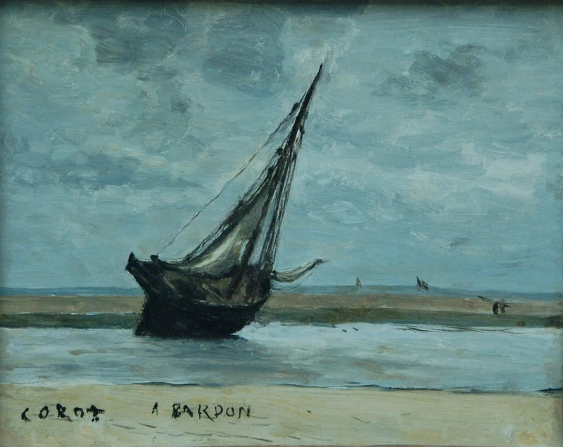 ทรูวิลล์. เรือจม, เรียกว่ เรือประมงในน้ำขึ้นลง - ฌ็อง-บาติสต์ คามิลล์ โคโร