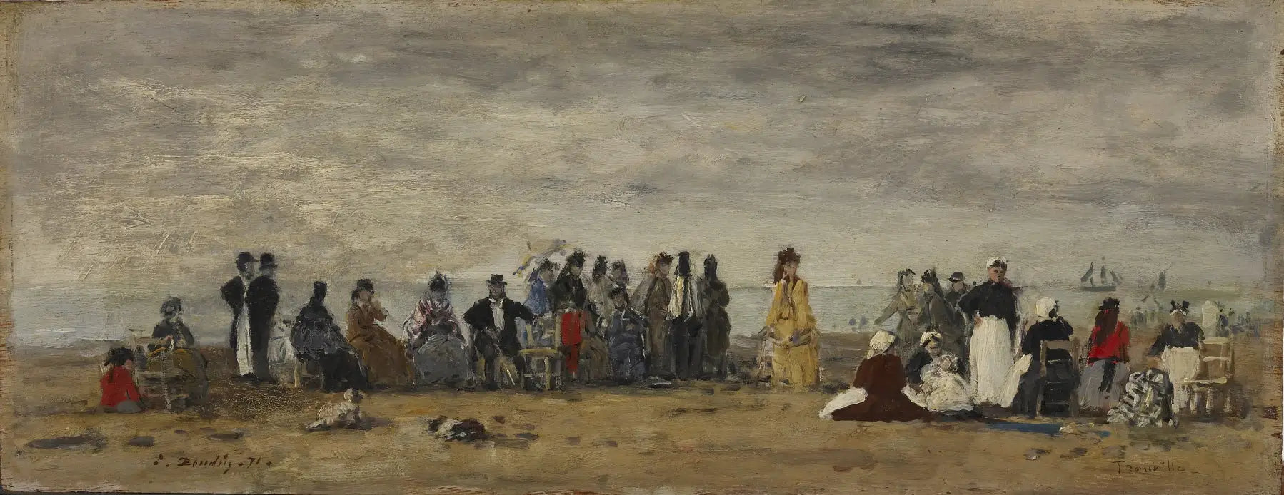 Trouville - Eugène Boudin image 1 reproduction de peinture à l’huile