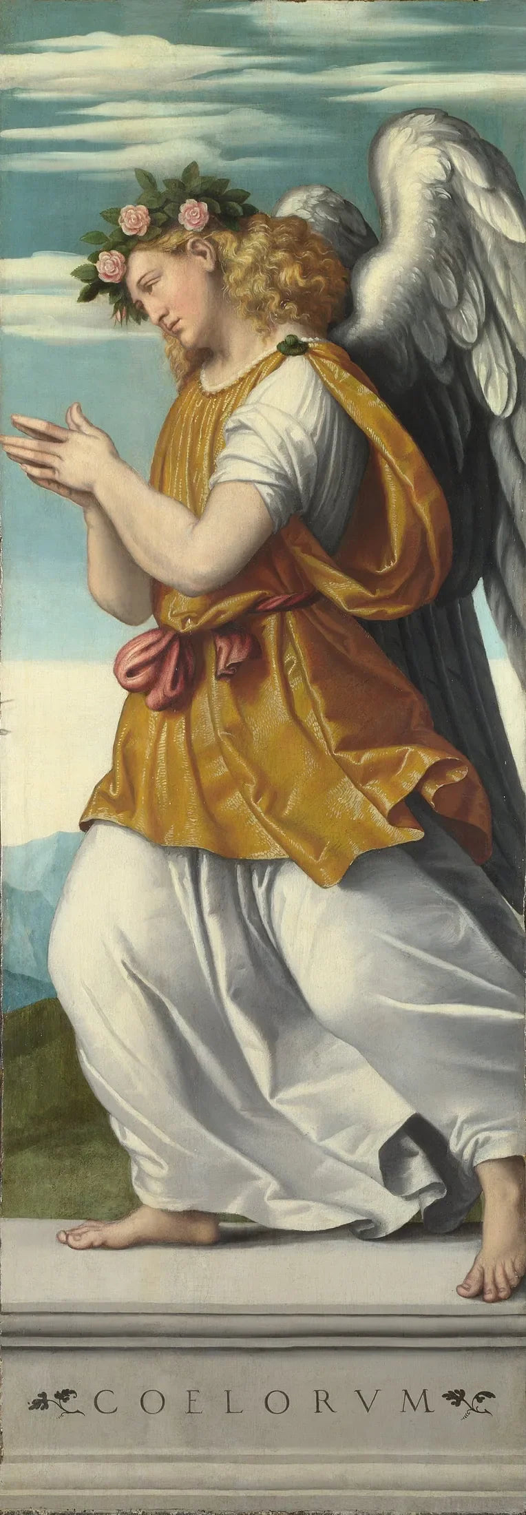 Un ange adorateur - Alessandro Bonvicino image 1 copie peinte à la main à l’huile