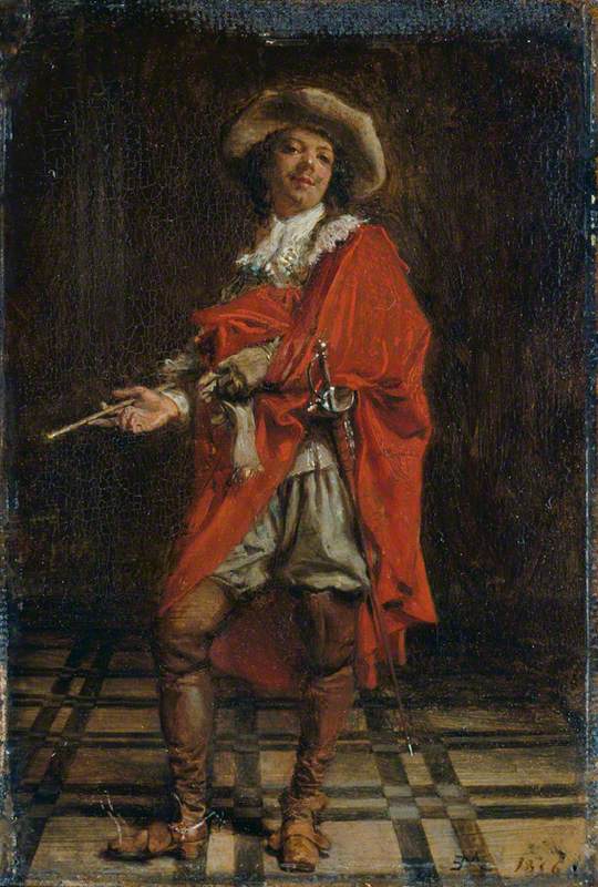 Un Cavalier : L'époque de Louis XIV - Ernest Meissonier image 1 copie peinte à la main à l’huile