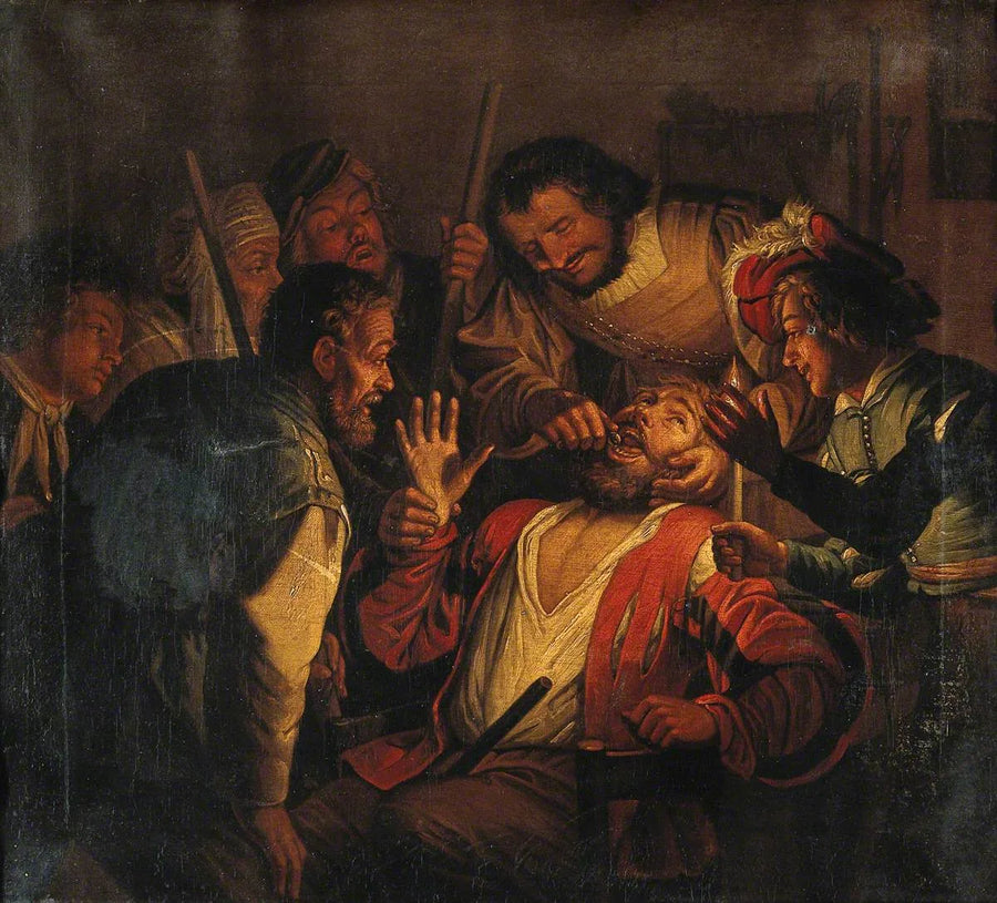 ศัลยแพทย์กำลังถอนฟัน - Gerrit van Honthorst