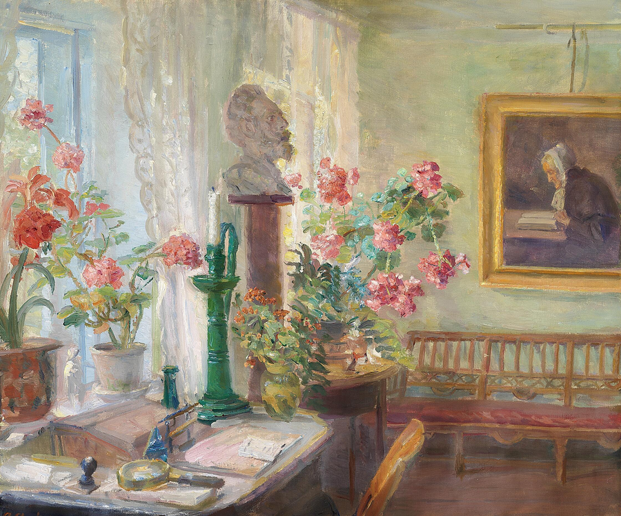 มุมหนึ่งของห้องนั่งเล่น ภายใน - Anna Ancher