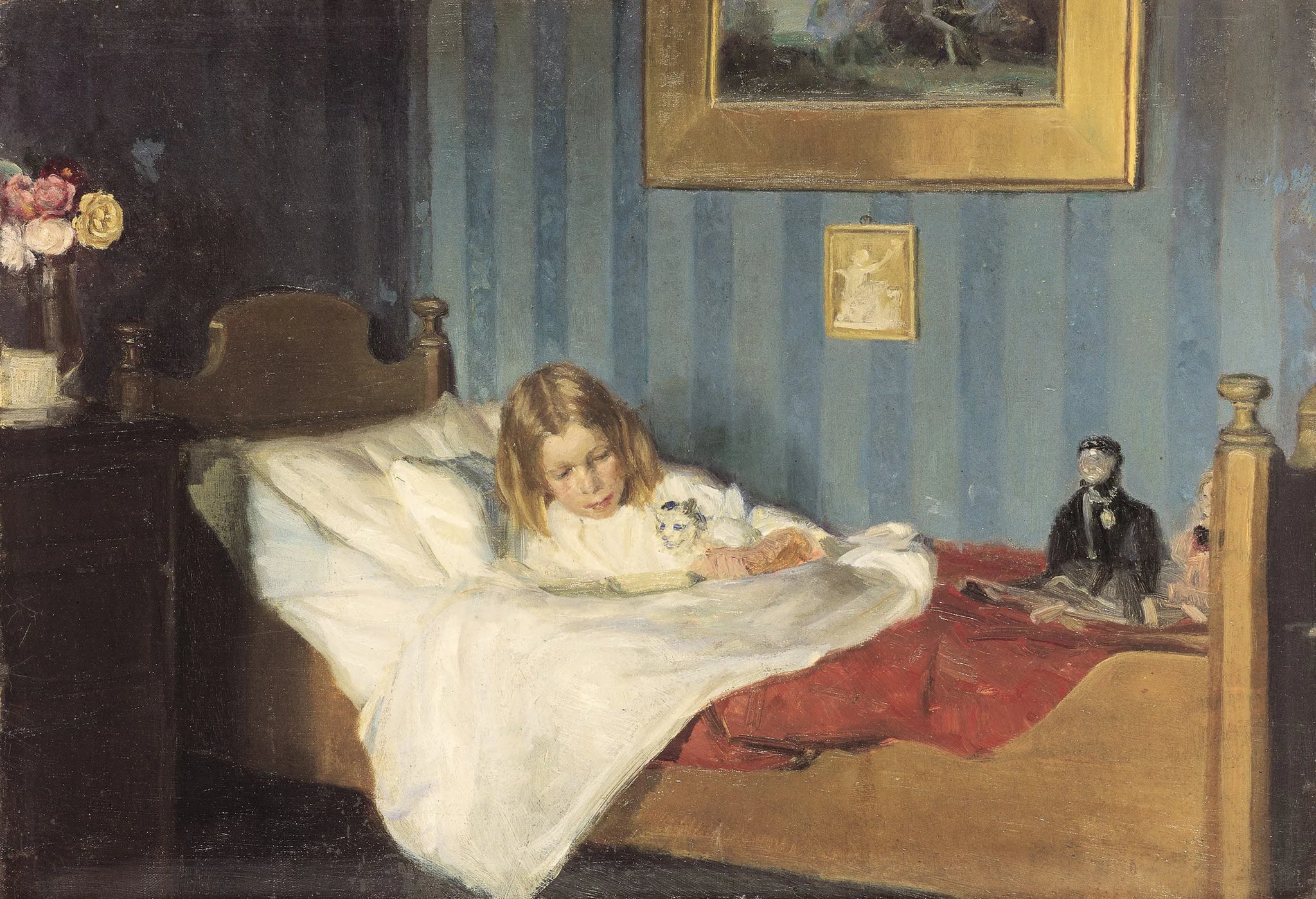 Un convalescent - Michael Peter Ancher image 1 reproduction de peinture à l’huile