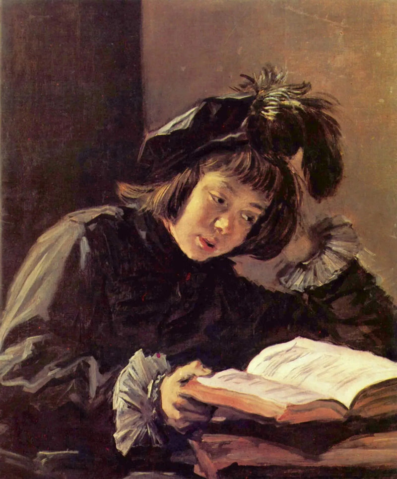 เด็กชายกำลังอ่านหนังสือ, อาจเป็น Nicolaes Hals - Frans Hals