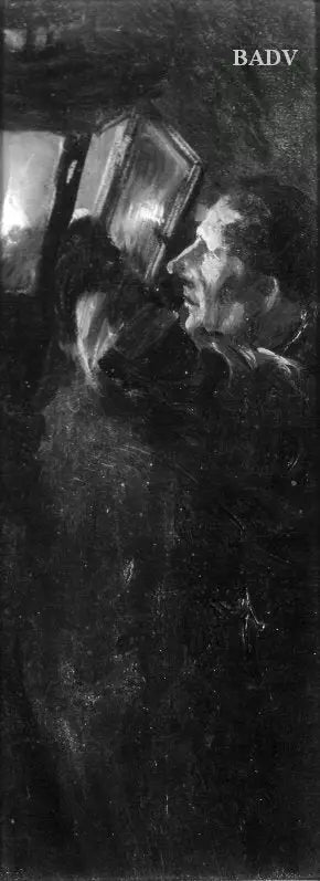 ผู้ชายจุดโคมไฟ - Adolph von Menzel