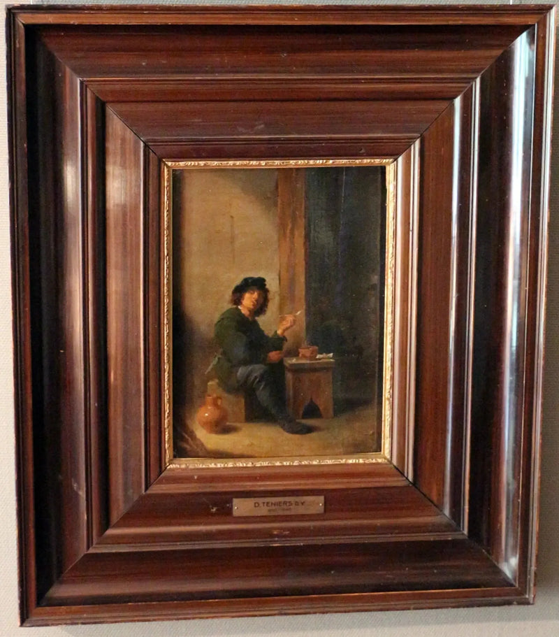 ผู้ชายสูบบุหรี่ pipe - David Teniers le Jeune