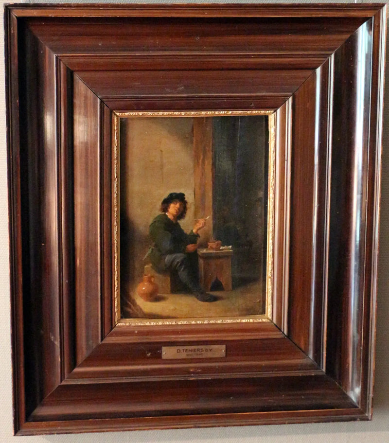 ผู้ชายสูบบุหรี่ pipe - David Teniers le Jeune