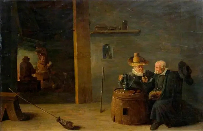 Un intérieur flamand - David Teniers le Jeune image 1 copie de tableau peinte à la main