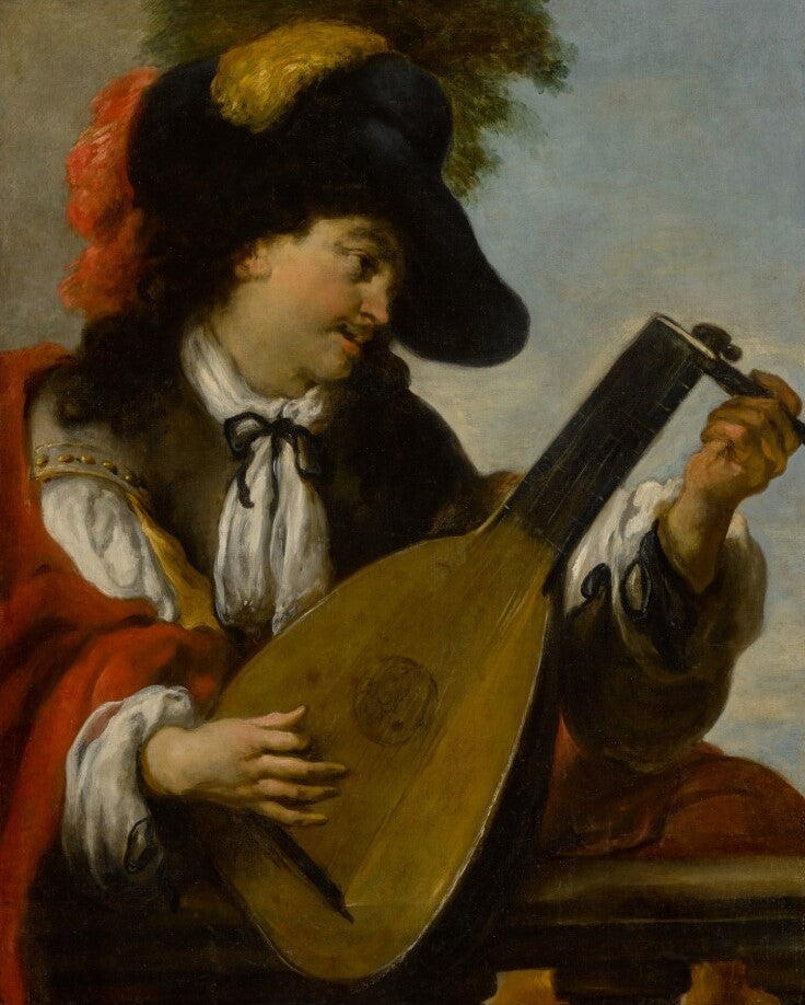 Un joueur de luth - Johann Liss image 1 reproduction artisanale de tableau
