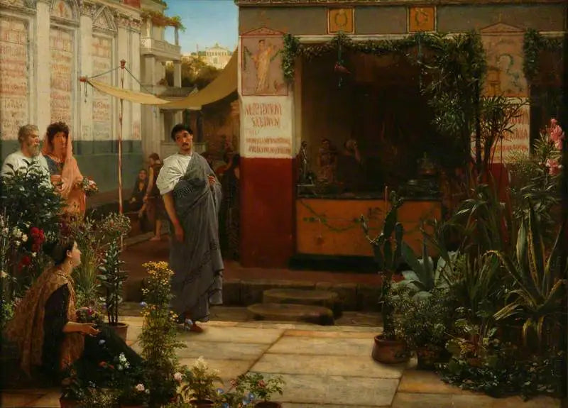 ตลาดดอกไม้โรมัน - Lawrence Alma-Tadema