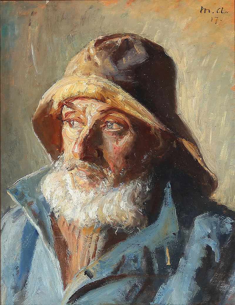 Un pêcheur avec un ciré. - Michael Peter Ancher
