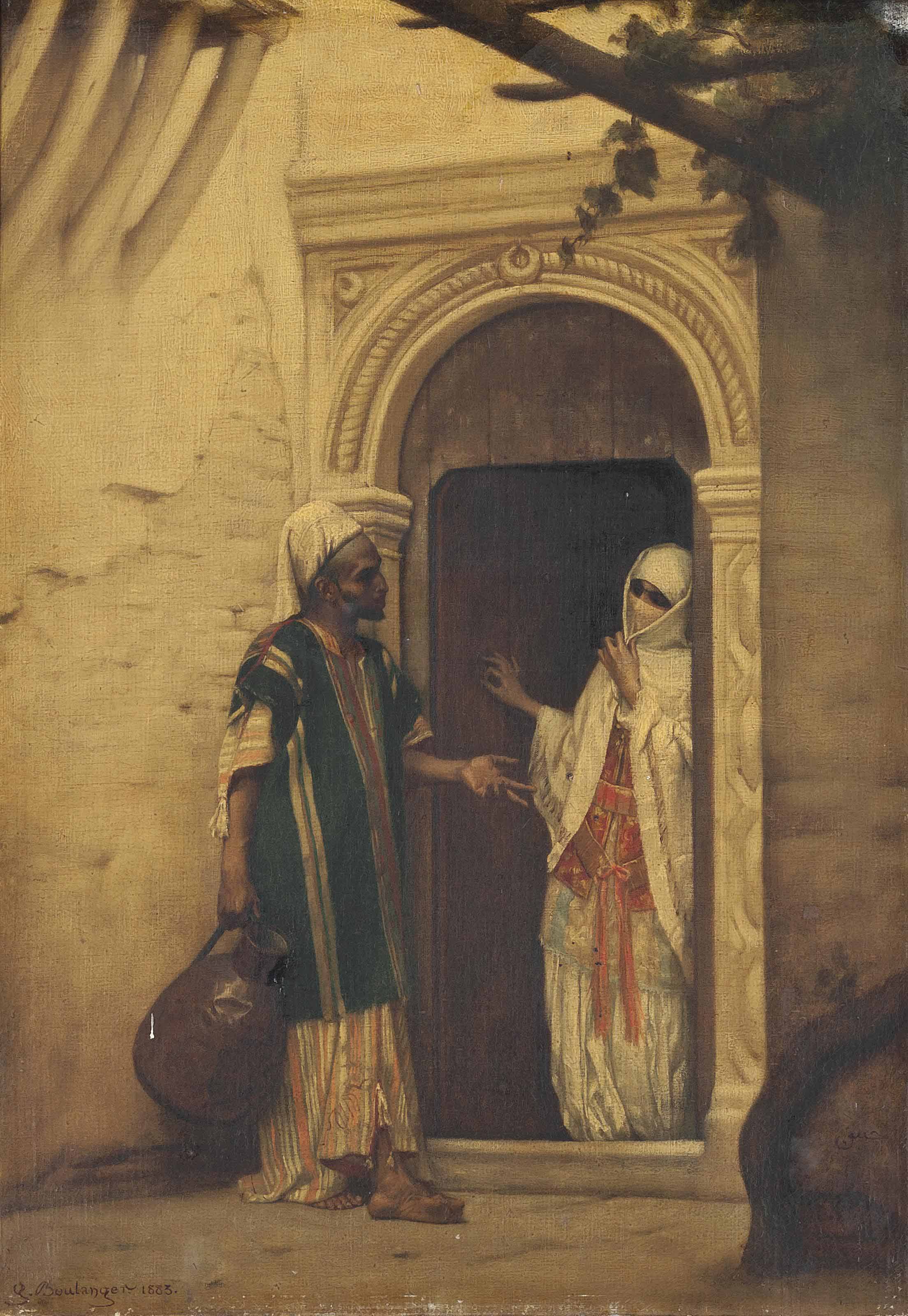 Un porteur d'eau à l'entrée du harem - Gustave Boulanger