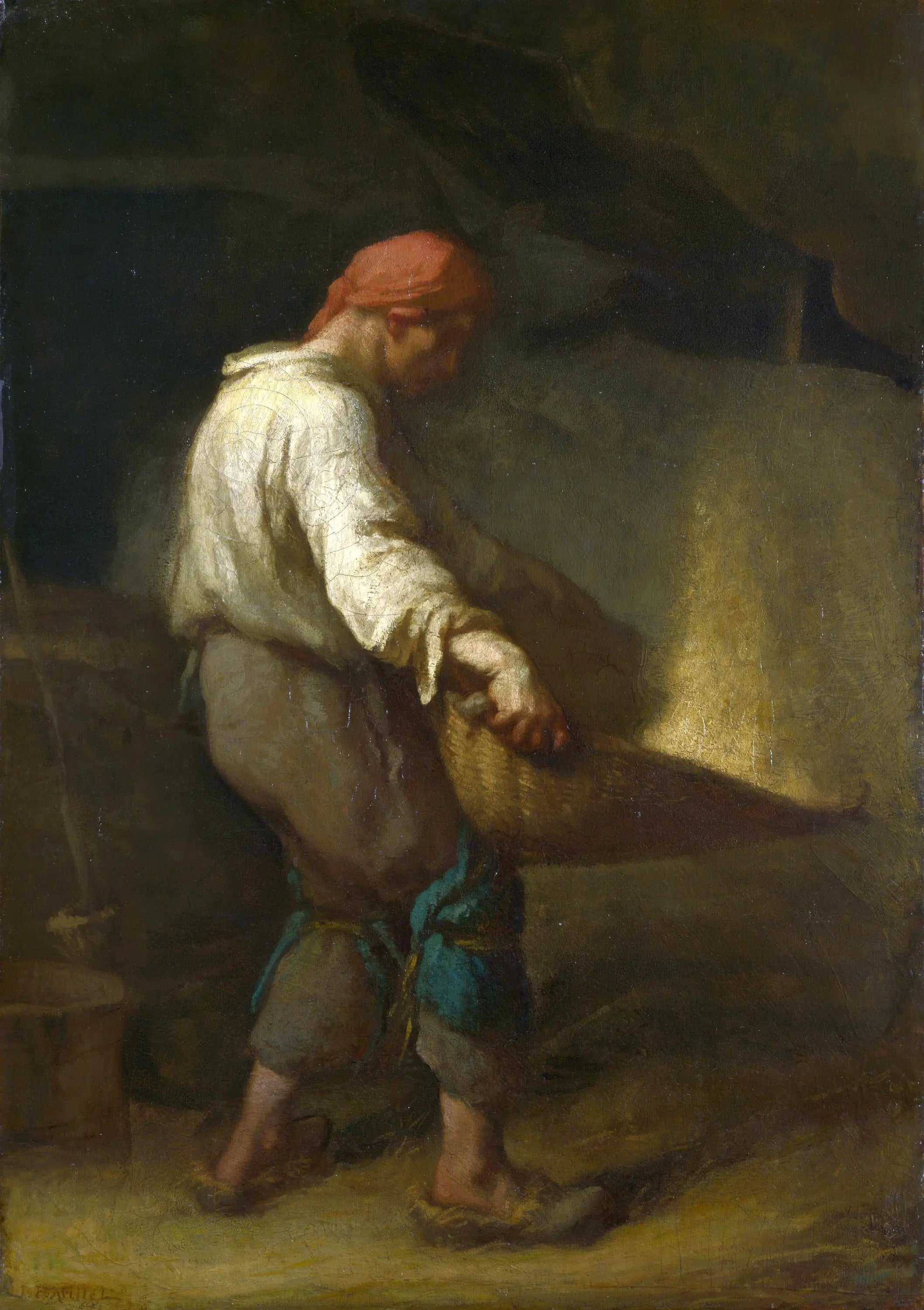 Un vanneur - Jean-François Millet image 1 copie de tableau peinte à la main