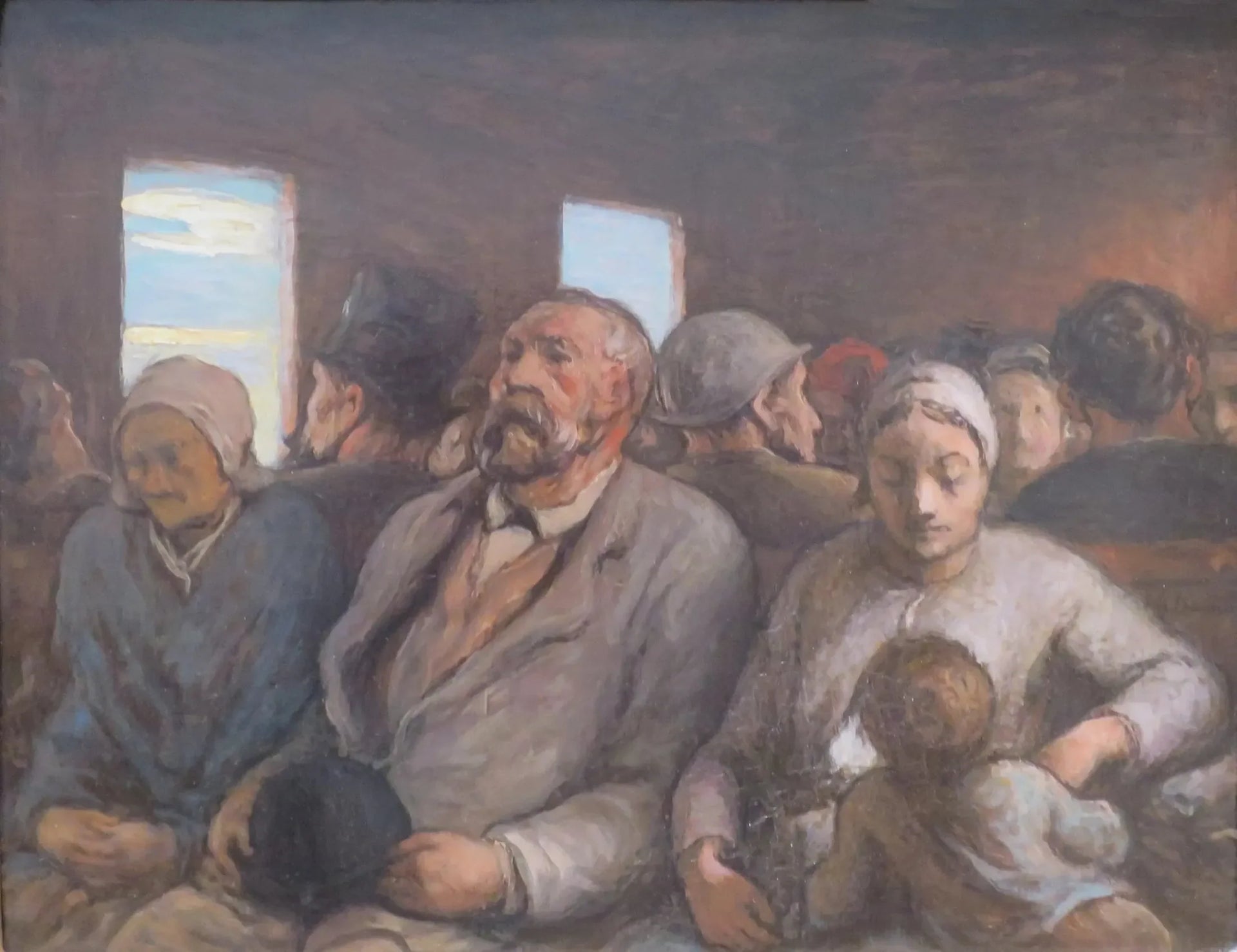 Un Wagon de troisième classe - Honoré Daumier image 1 reproduction d’œuvre d’art à l’huile