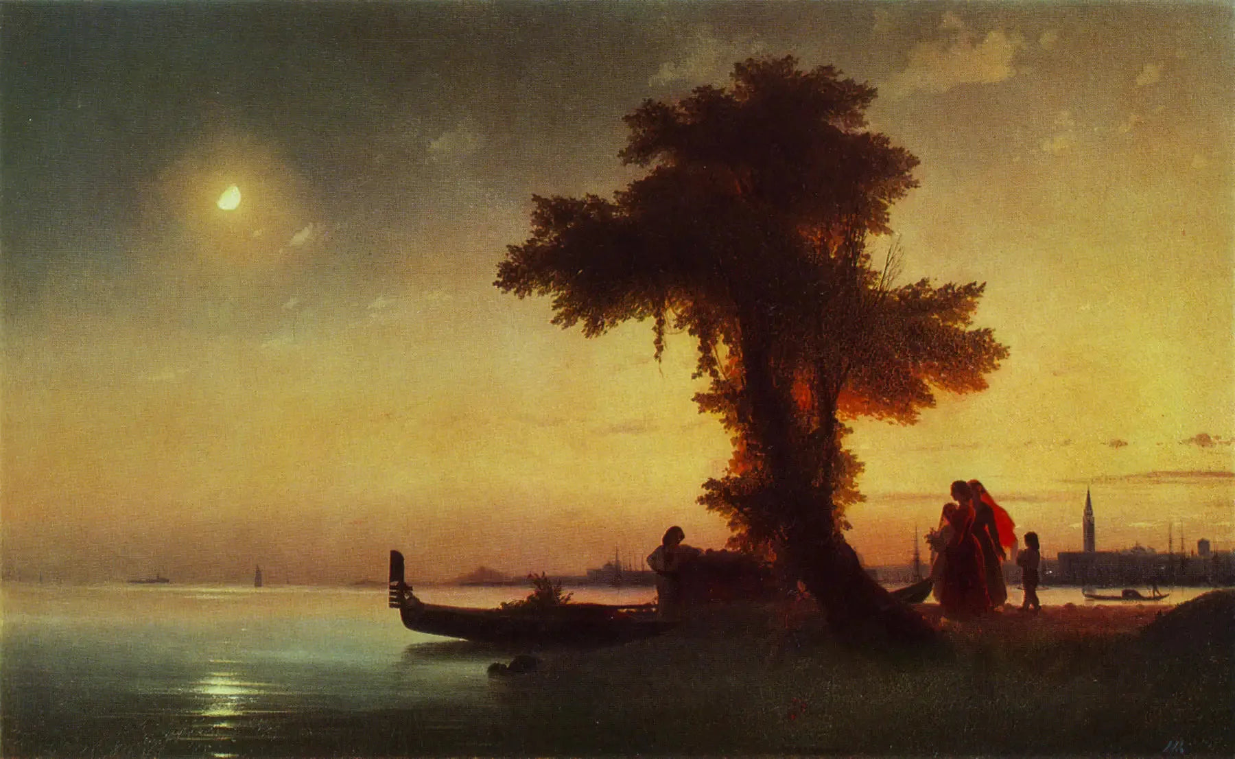 Une baie près de Venise - Ivan Aïvazovski image 1 reproduction de peinture à l’huile