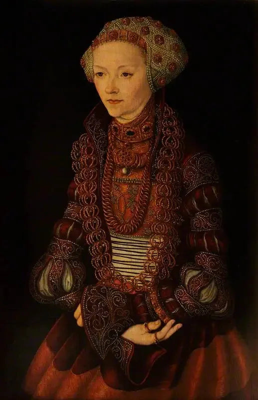 Une dame inconnue, autrefois appelée Sybille de Clèves, épouse de Jean Frédéric de Saxe - Lucas Cranach the Elder image 1 copie peinte à la main à l’huile