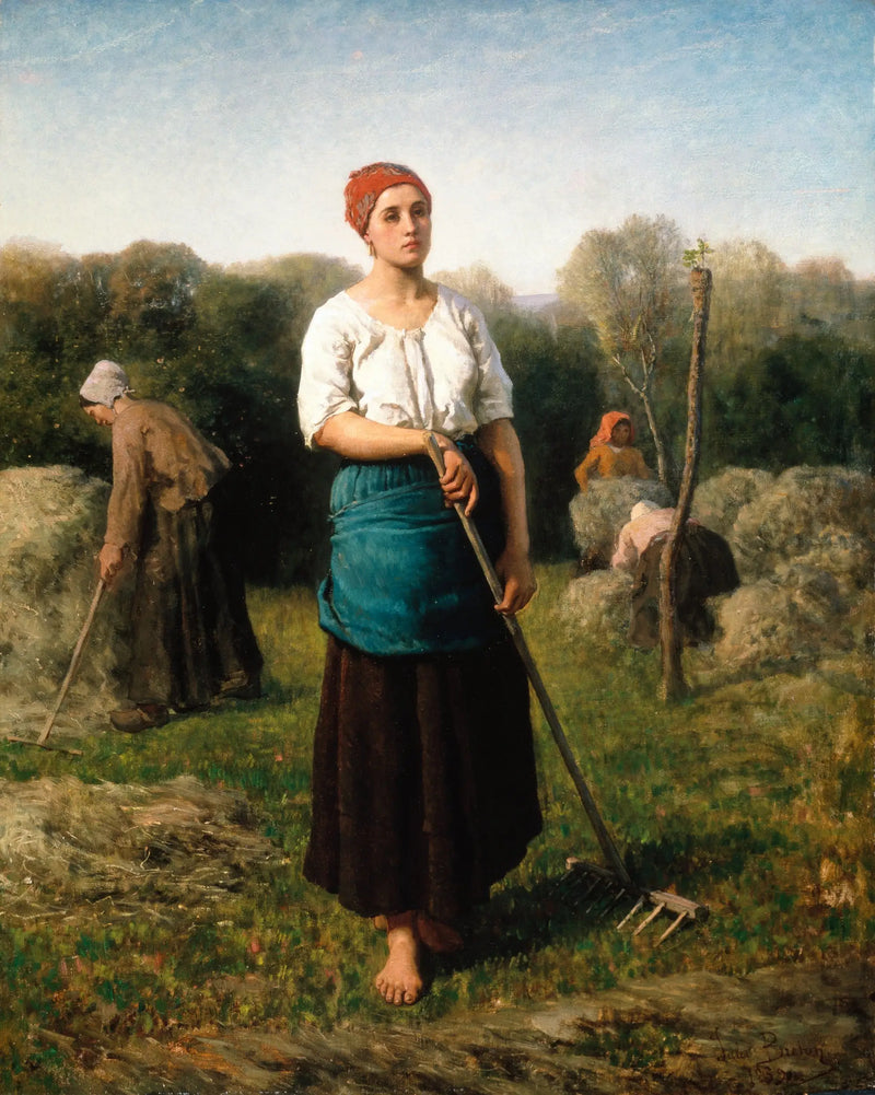 เด็กหญิงกับคราด - Jules Breton