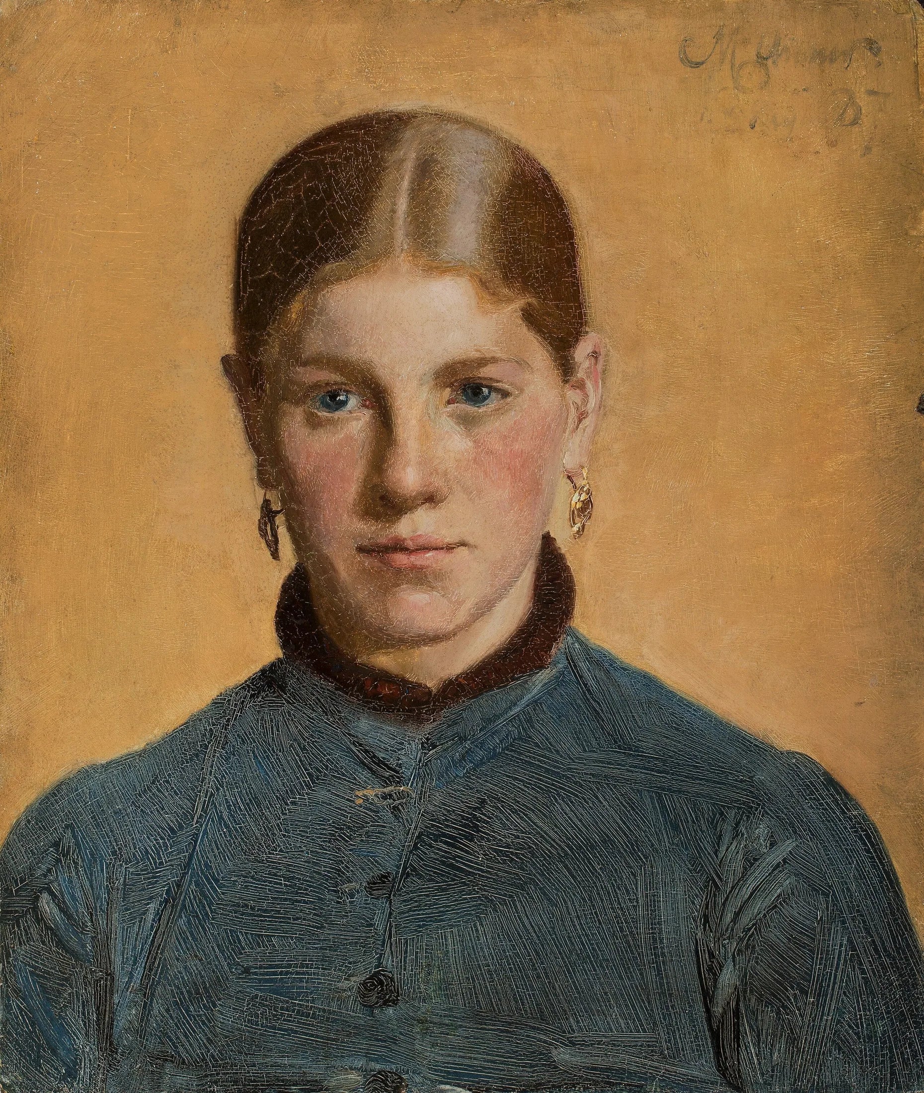 Une jeune femme de Skagen, Maren Sofie Olsen - Michael Peter Ancher image 1 tableau peint à l’huile sur toile