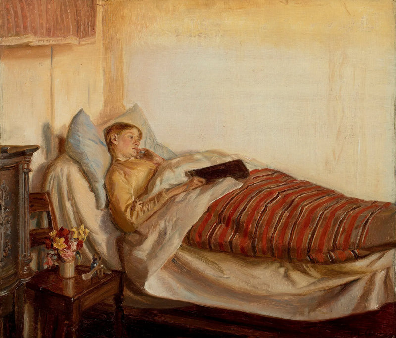 ผู้หญิงสาวคนหนึ่ง, Tine Normand, ป่วย - Michael Peter Ancher